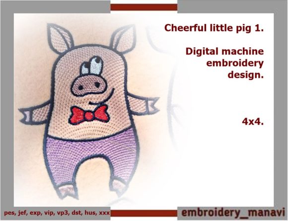 Cheerful Pig for Children