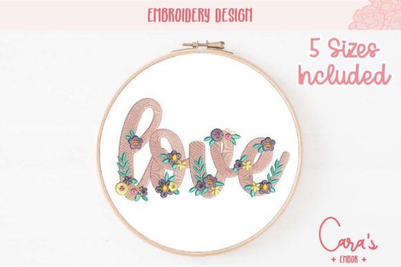 Flowery Love: A Tender Embroidery Design for Meaningful Gifts