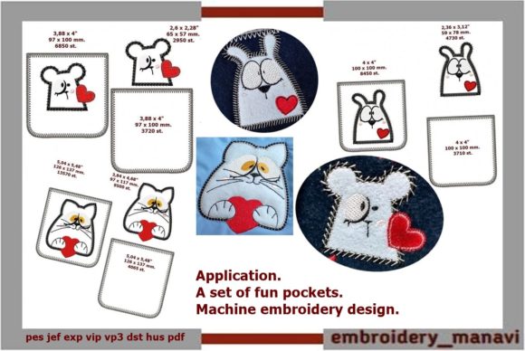 Fun Pockets Mouse Cat Rabbit Embroidery Review