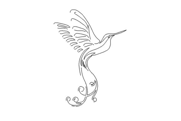 Hummingbird Bird Embroidery Design