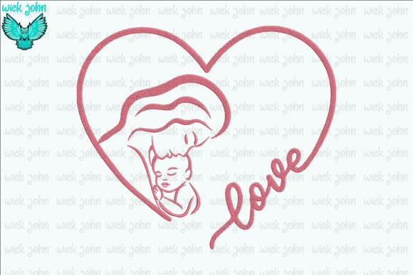 Mom and Baby Love Heart: A Designer’s Embroidery Review