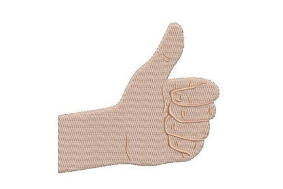 OK Hand Gesture Embroidery Design
