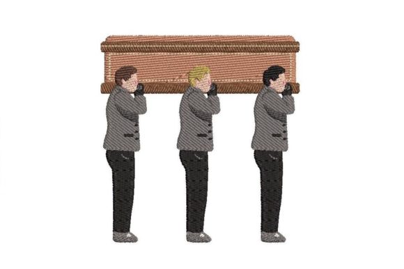 Pallbearers Carrying a Casket Embroidery Review