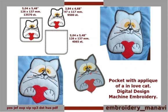 Review: Pocket with Applique of a Cat in Love