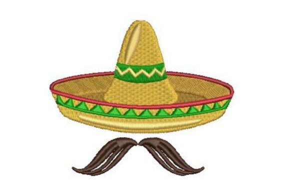 Sombrero Hat with a Mustache